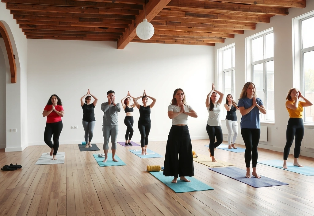People performing Vinyasa Flow yoga