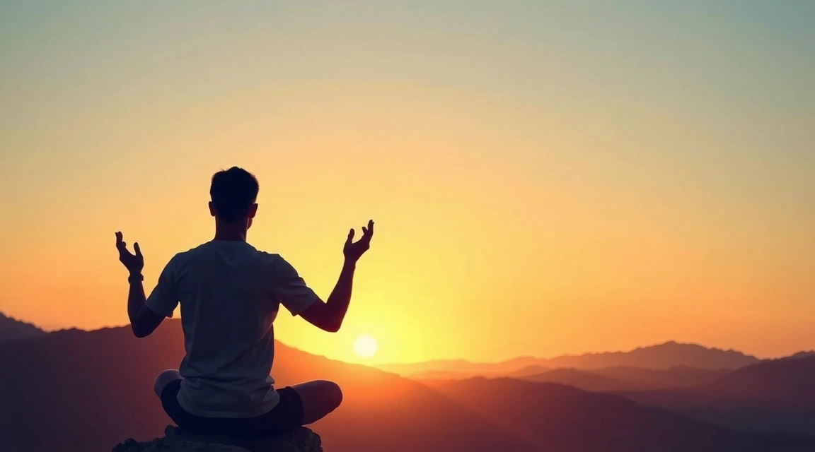 A person meditating peacefully in a natural, serene environment during a retreat.